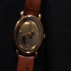 Footprint leather watch
